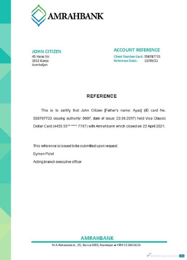 Download Azerbaijan Amrahbank closure reference Photoshop template